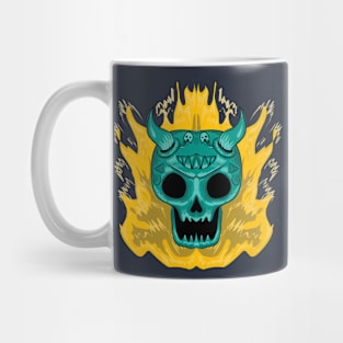 simple skull with flame Mug